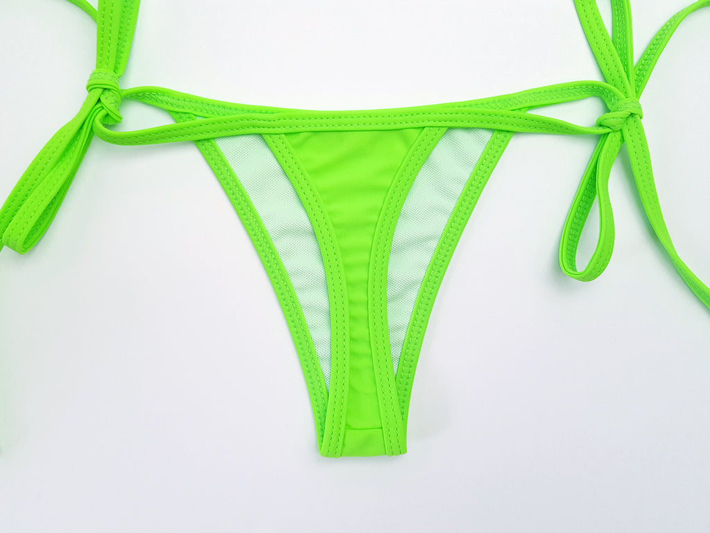 Neon Green Thong Bikini Hunni Bunni