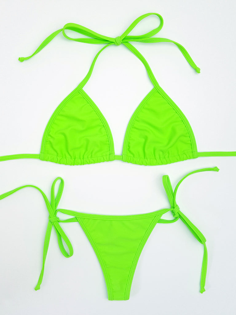 Neon Green Thong Bikini | Hunni Bunni